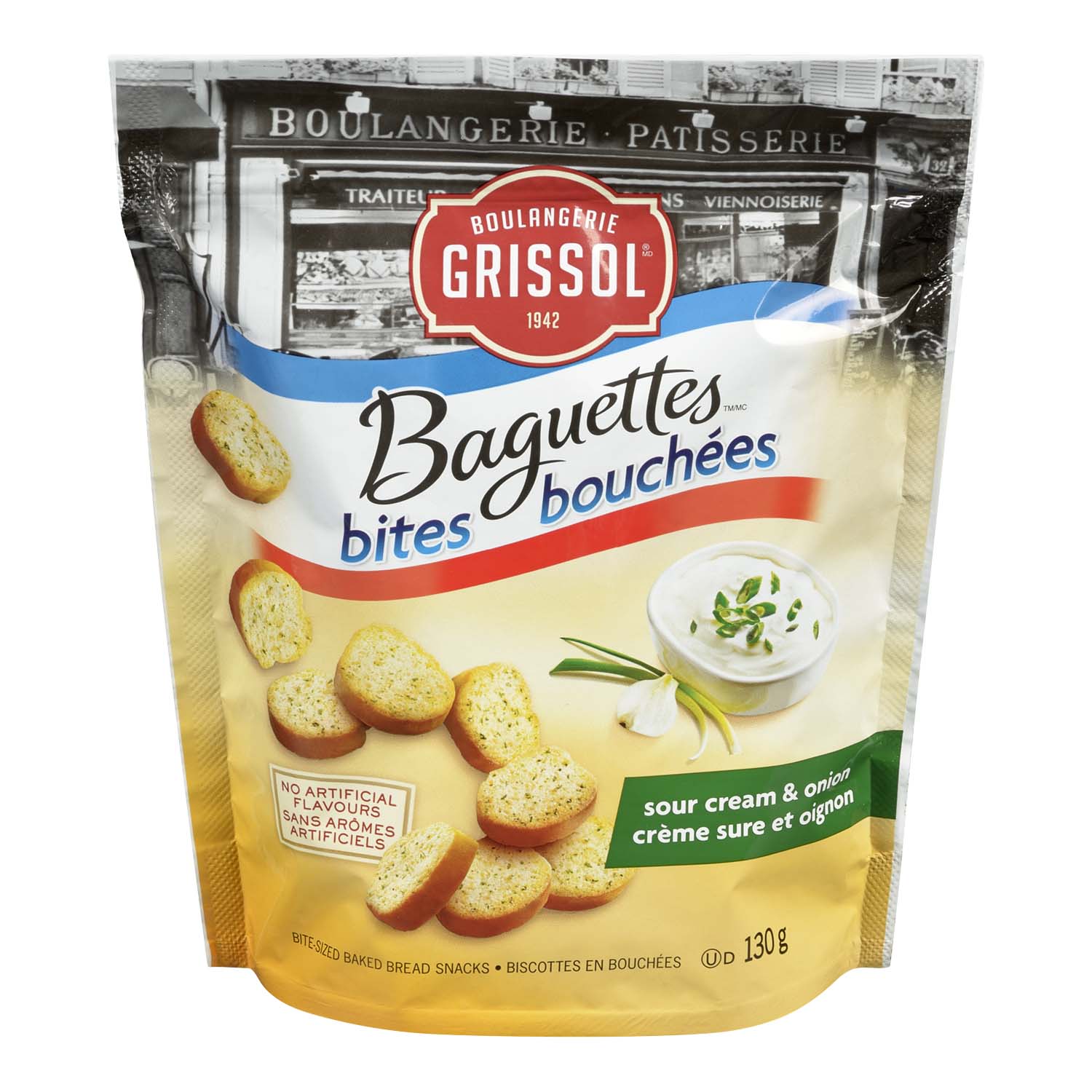 Boulangerie Grissol Baguettes Sour Cream & Onion Bite-Sized Baked Bread ...