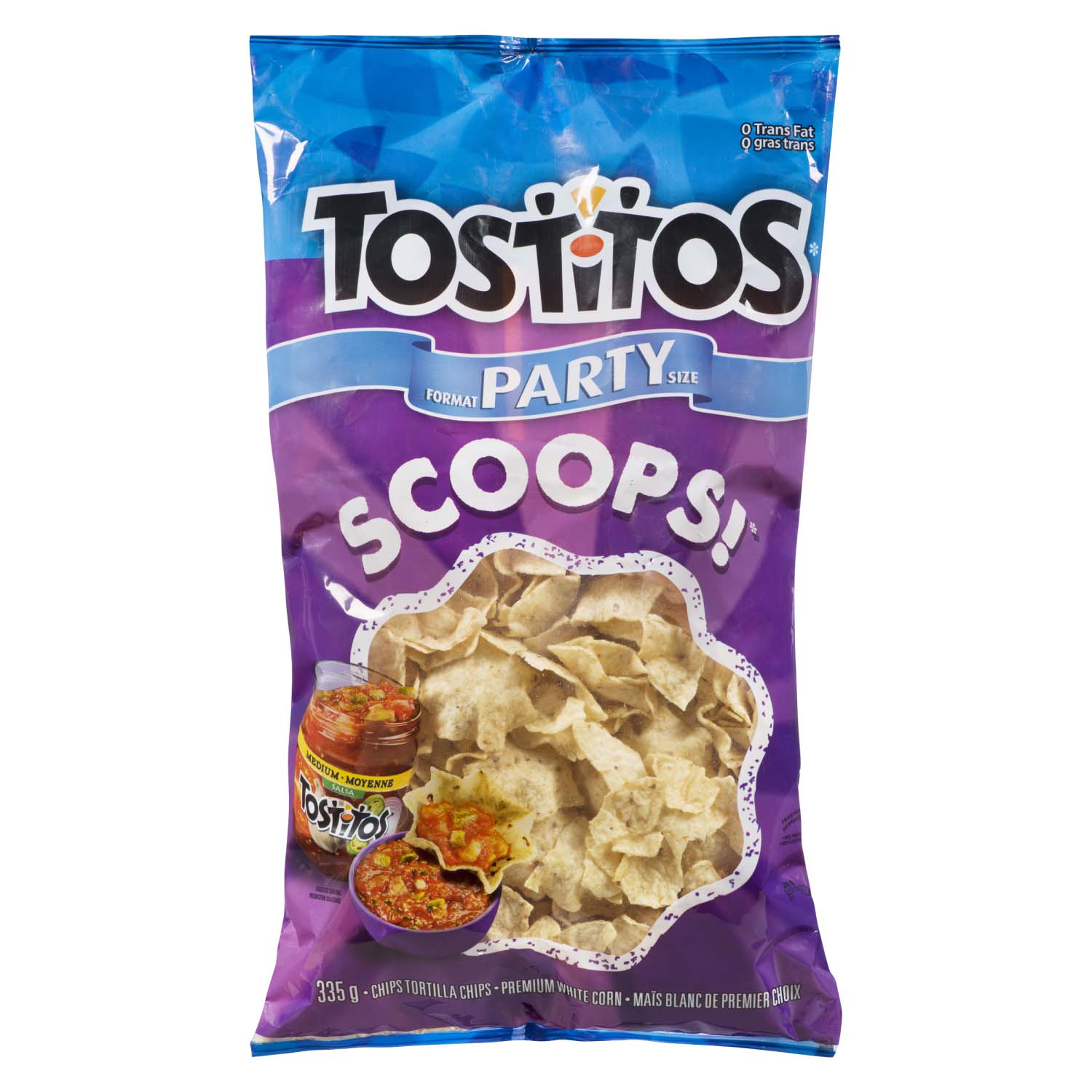 Tostitos Scoops! Premium White Corn Tortilla Chips Party Size 335 g