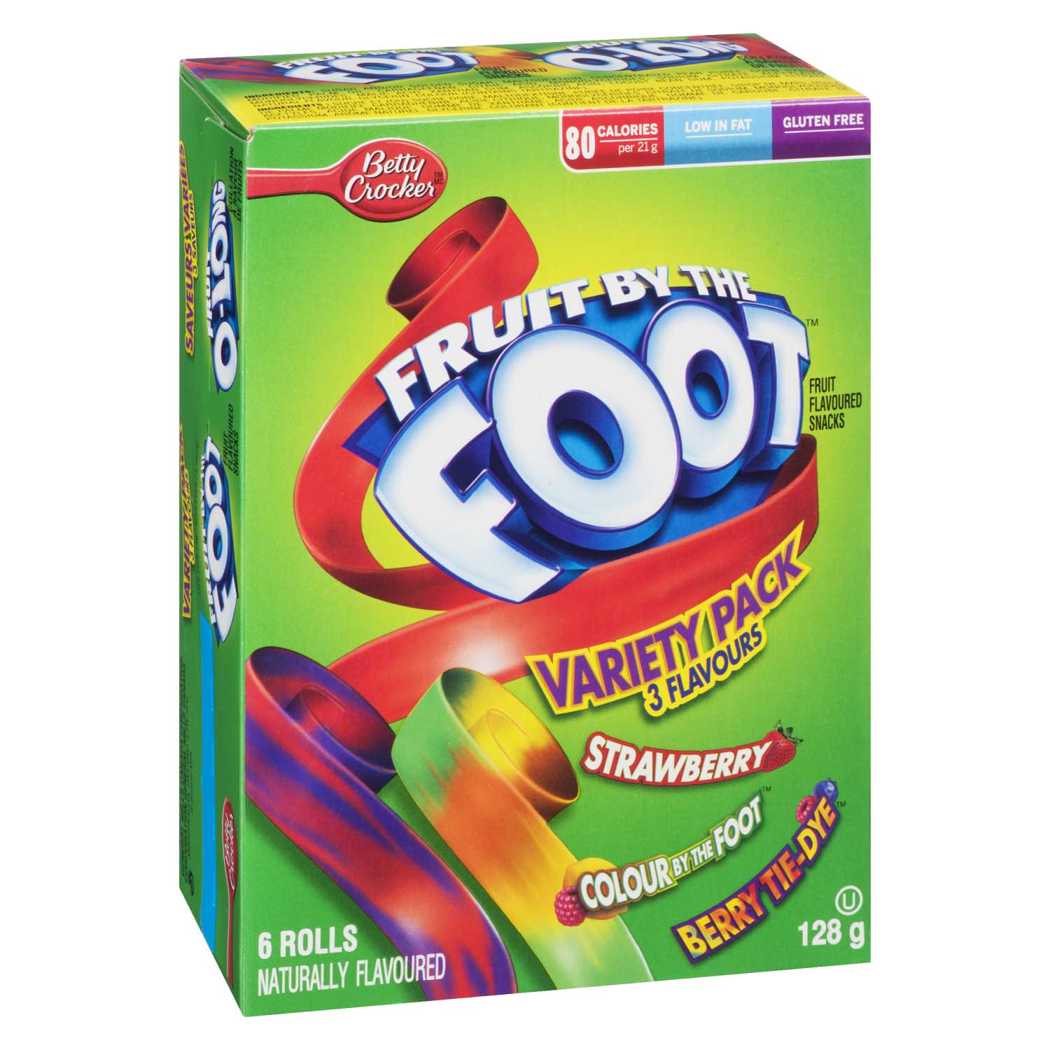 Fruit by the Foot Fruit Flavoured Snacks Variety Pack! 6 Rolls 128 ...