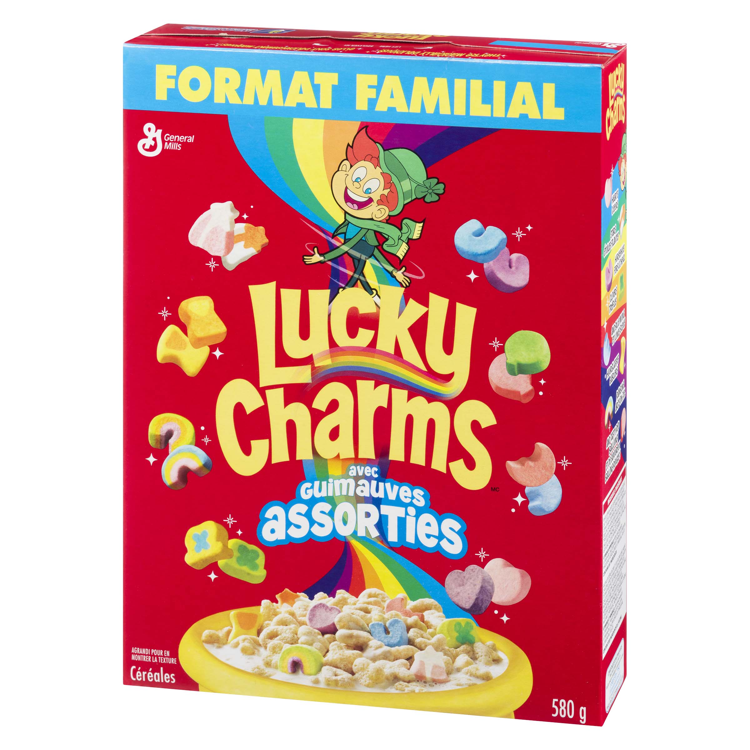 Lucky Charms Girl's Breakfast Cereal Logo Glitter Accent Design T