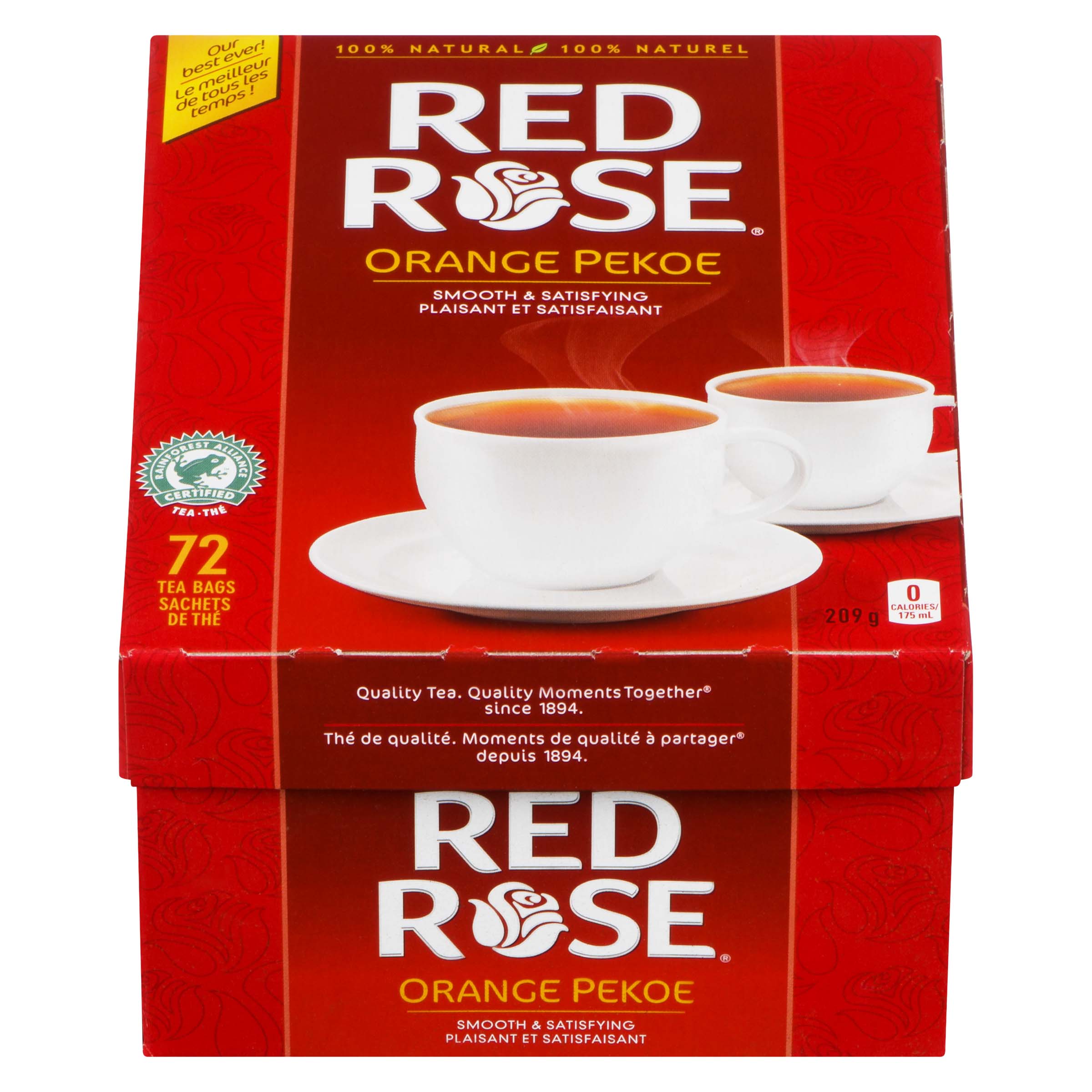 Red Rose Orange Pekoe 72 Tea Bags 209 g