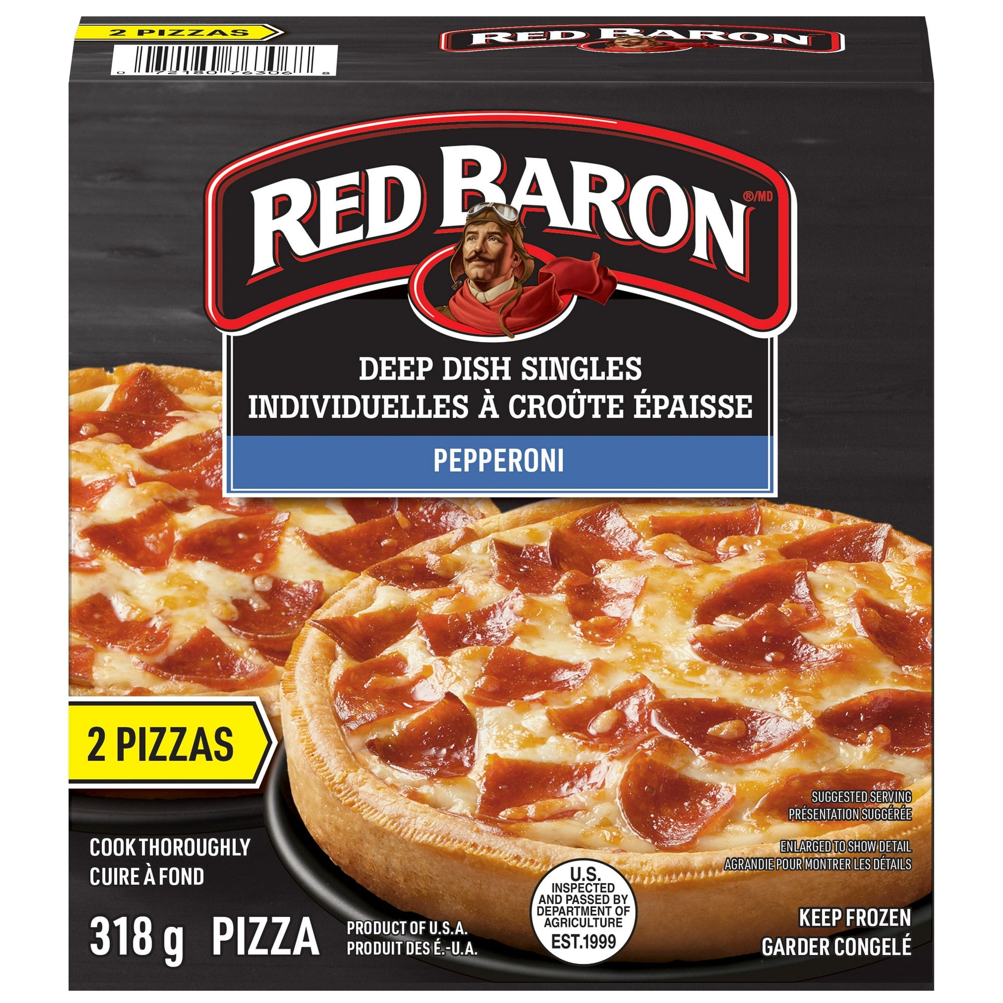 Red Baron Deep Dish Singles Pizza Pepperoni 318g